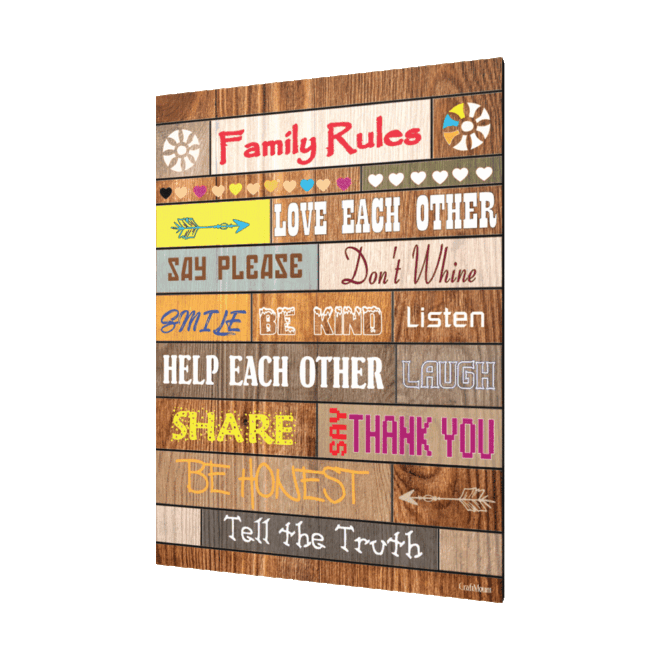 Family Rule - Inspirational Wall Decor Item