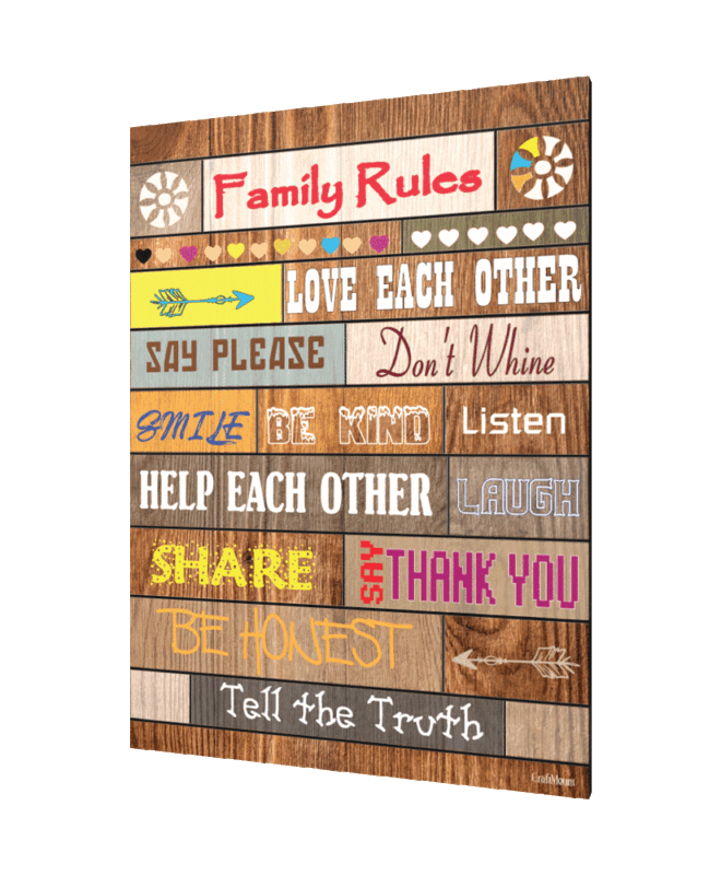 Family Rule - Inspirational Wall Decor Item