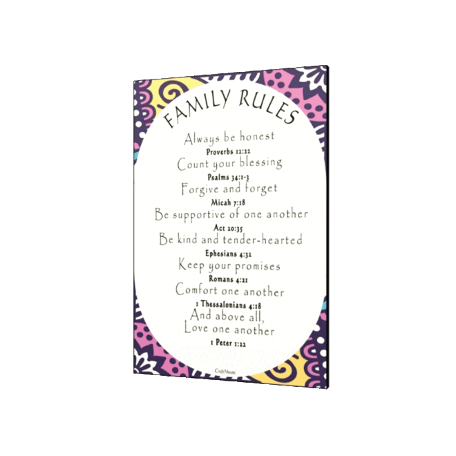 [Family Rule 2] - Inspirational Wall Decor Item