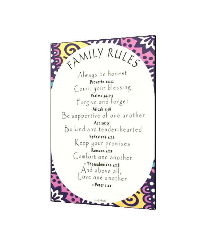 [Family Rule 2] - Inspirational Wall Decor Item