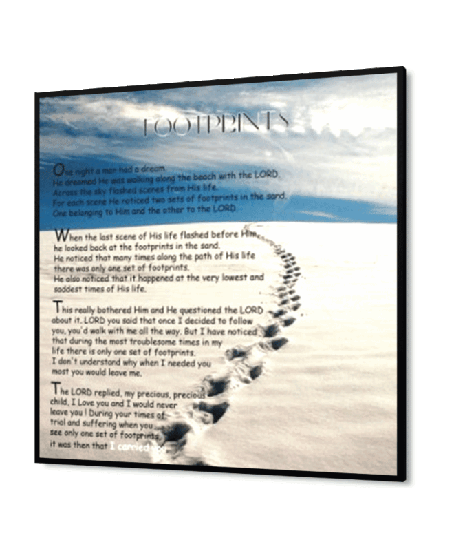 Footprint Sand- Inspirational Wall Decor Item