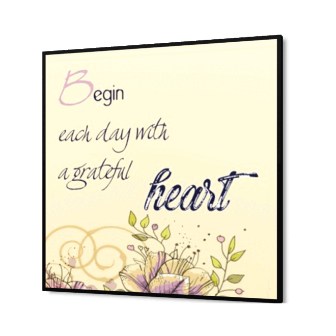 Grateful Heart- Inspirational Wall Decor Item