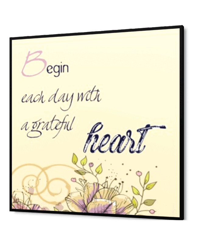 Grateful Heart- Inspirational Wall Decor Item