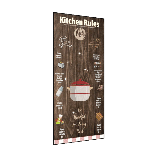 Kitchen Rules2025 Inspirational Wall Decor Item