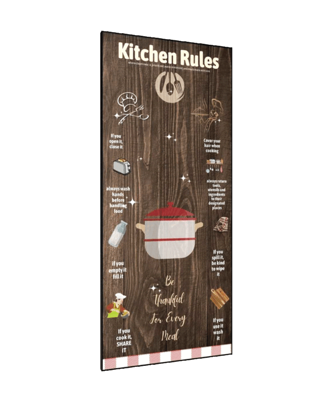 Kitchen Rules2025 Inspirational Wall Decor Item