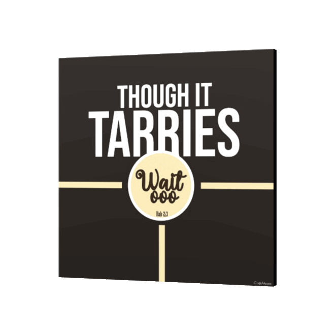 [Though it tarry] Inspirational Wall Decor Item