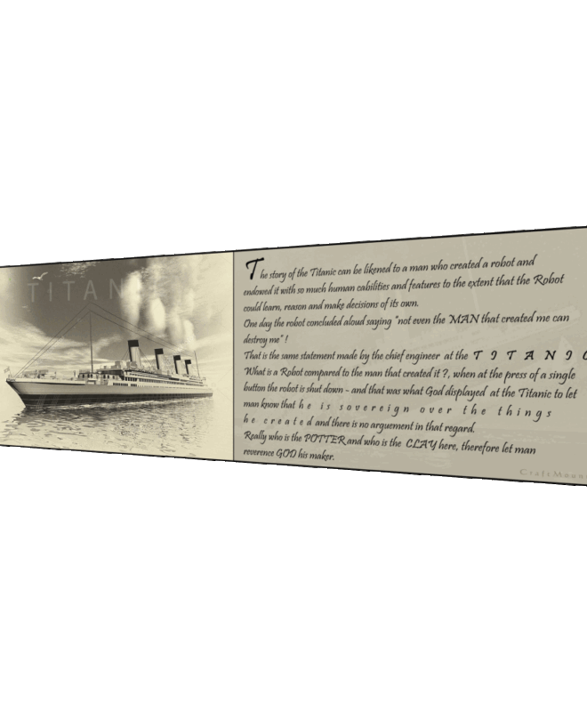 Titanic- Inspirational Wall Decor Item