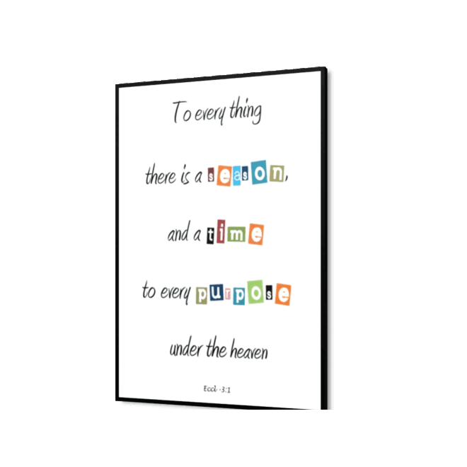 [To Everything] - Inspirational Wall Decor Item