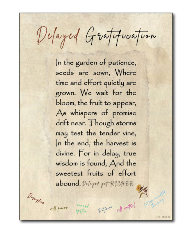 Delayed Gratification - Inspirational Wall Décor Item