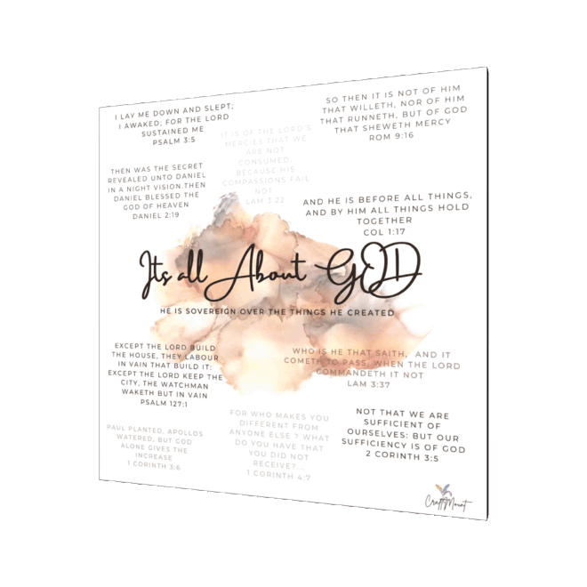 It All About God - Inspirational Wall Decor Item