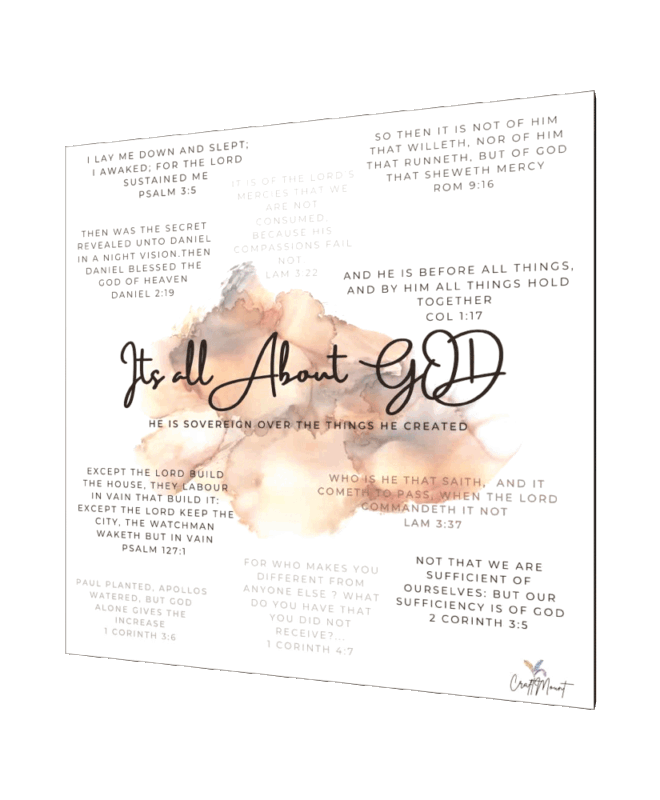 It All About God - Inspirational Wall Decor Item