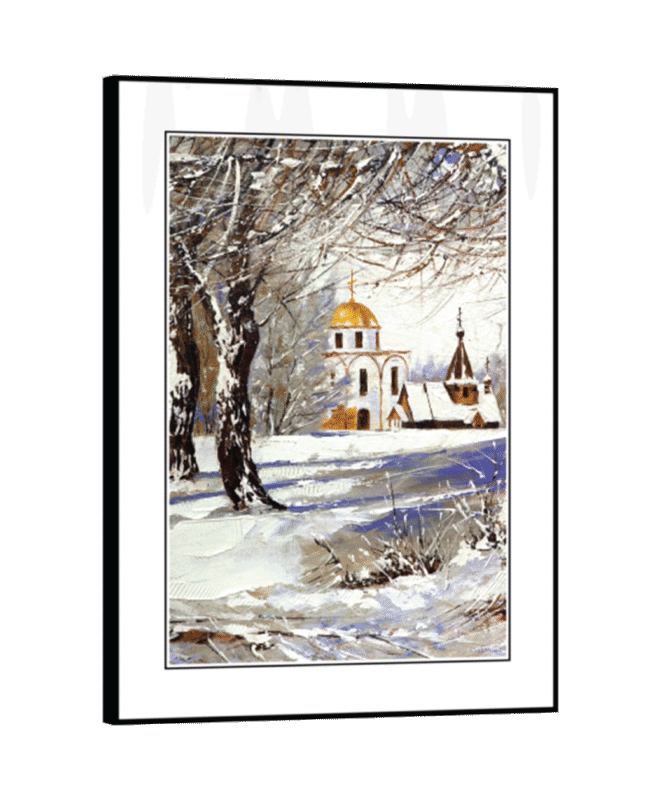 [Church in Snow] - Inspirational Wall Decor Item