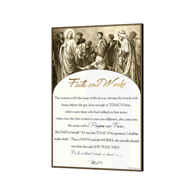 [Faith and Works] - Inspirational Wall Decor Item