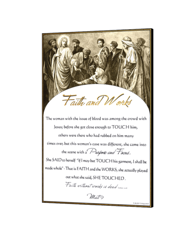 [Faith and Works] - Inspirational Wall Decor Item