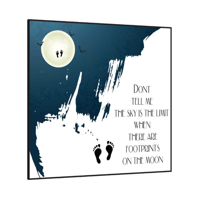 Footprint Moon - Inspirational Wall Decor Item