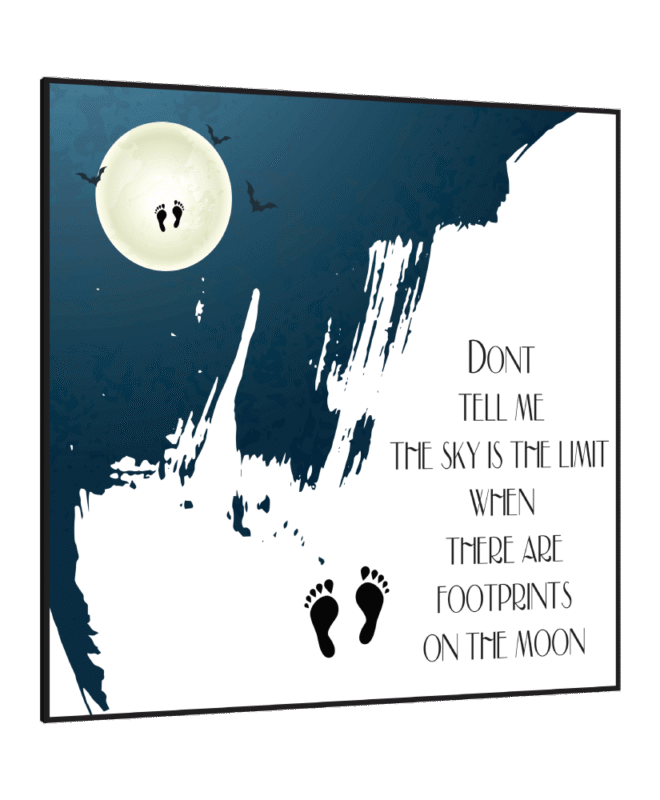 Footprint Moon - Inspirational Wall Decor Item