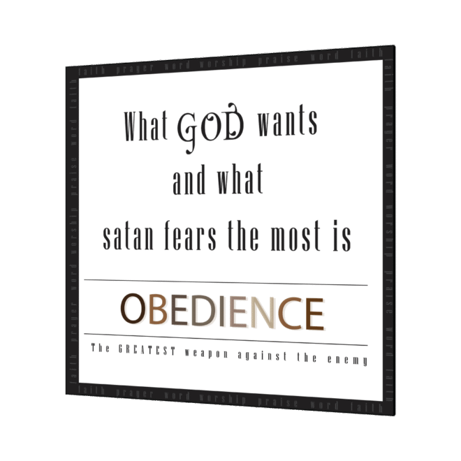 [ Obedience ] Inspirational Wall Decor Item