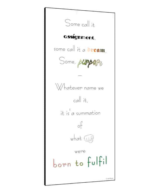Purpose- Inspirational Wall Decor Item