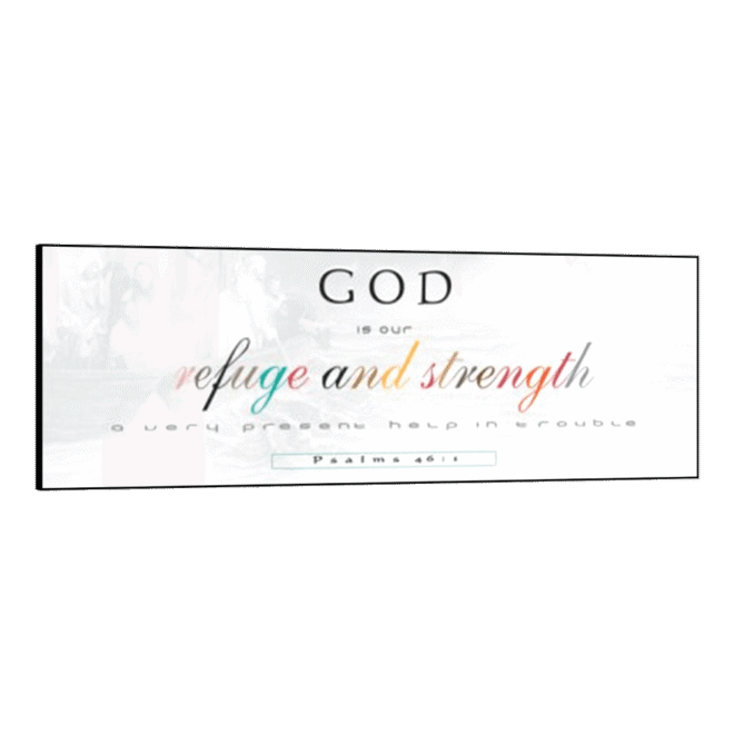 Refuge and Strength- Inspirational Wall Decor Item