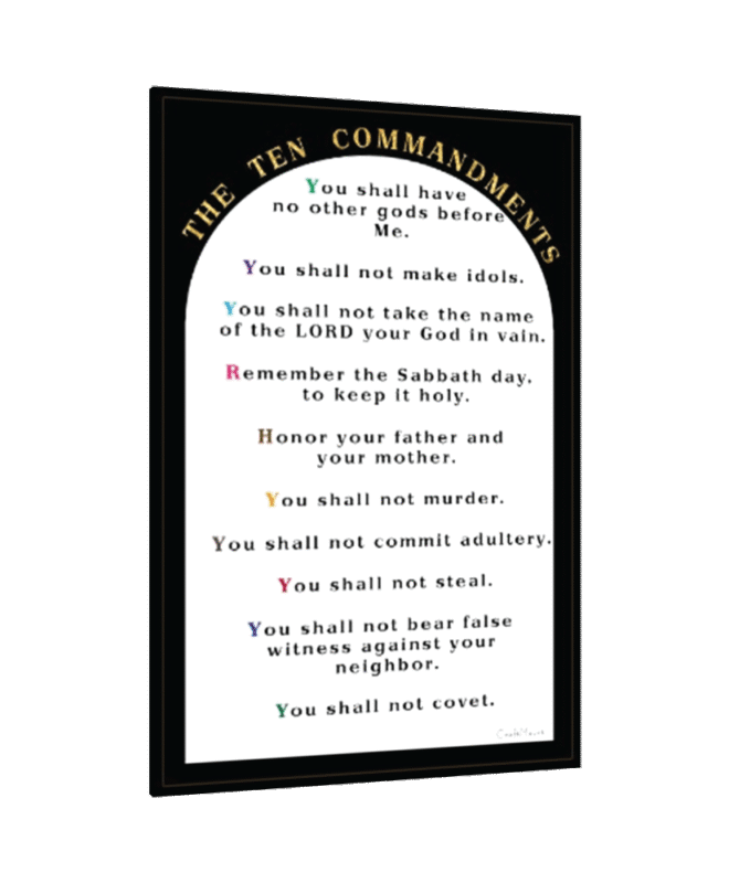 Ten Commandment- Inspirational Wall Decor Item