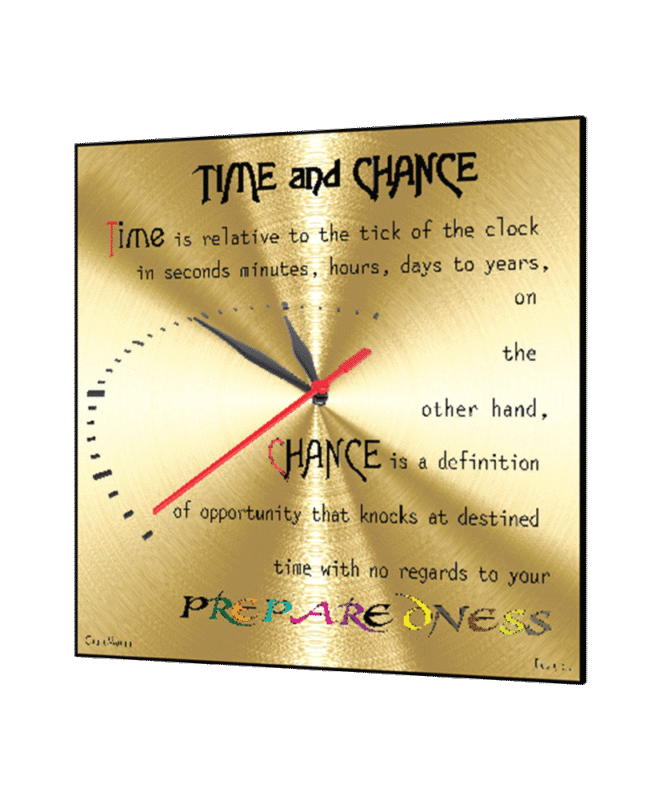 Time and Chance- Inspirational Wall Decor Item