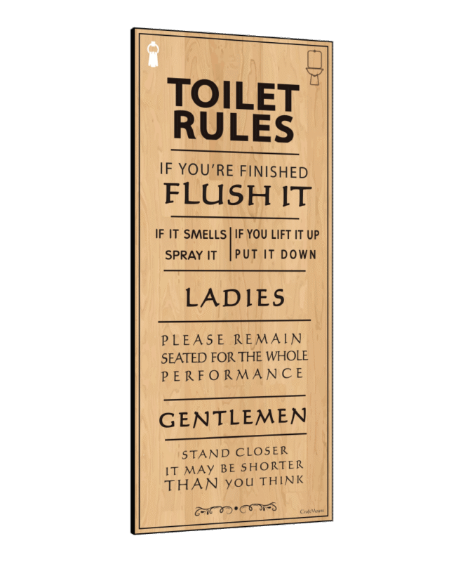 [Toilet Rule] - Inspirational Wall Decor Item