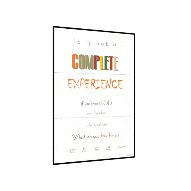 Complete Experience - Inspirational Wall Decor Item