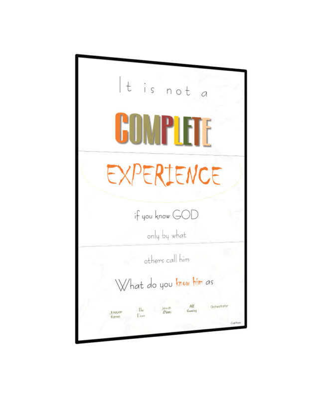 Complete Experience - Inspirational Wall Decor Item