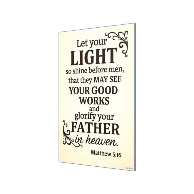 Let Your Light - Inspirational Wall Decor Item