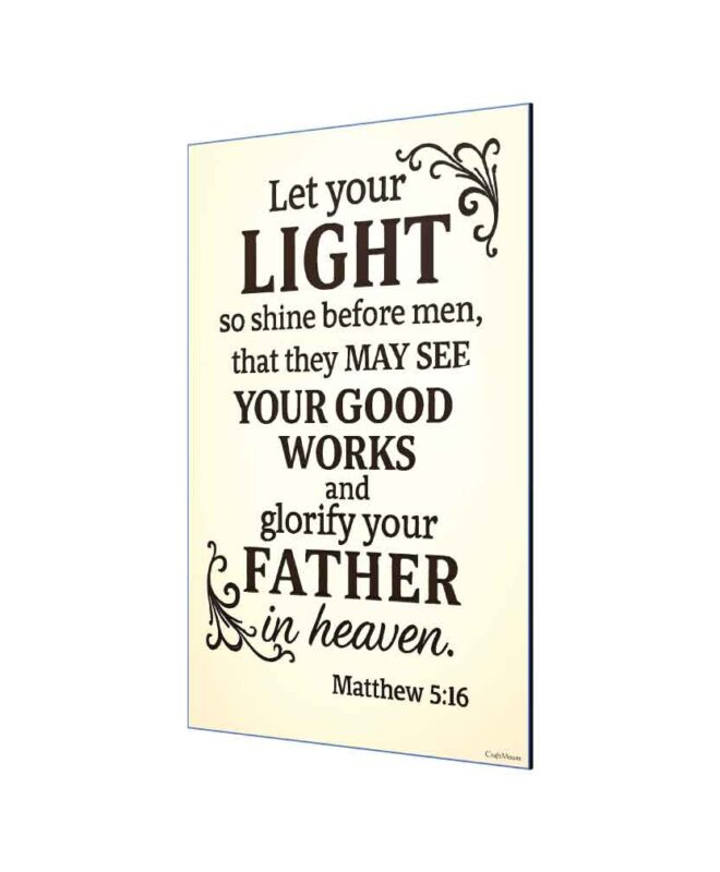 Let Your Light - Inspirational Wall Decor Item