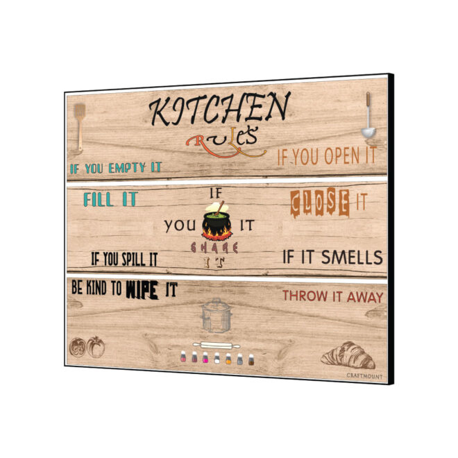 Kitchen Rules - Inspirational Wall Decor Item - Image 3